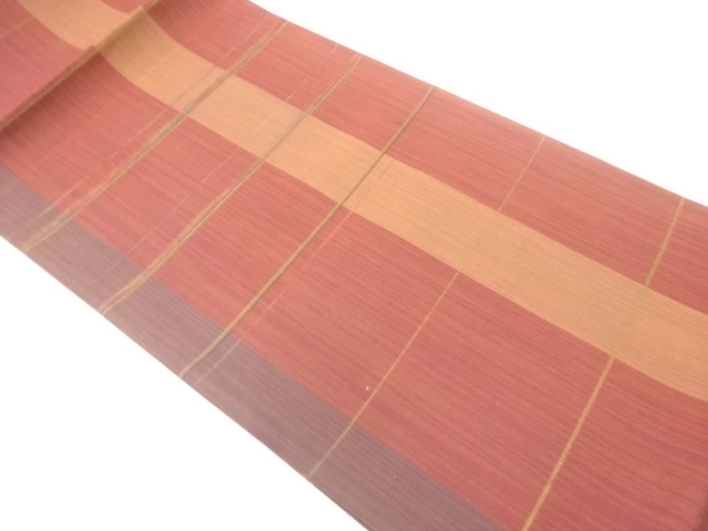 JAPANESE FUKURO OBI / UNUSED / WOVEN ABSTRACT GRID